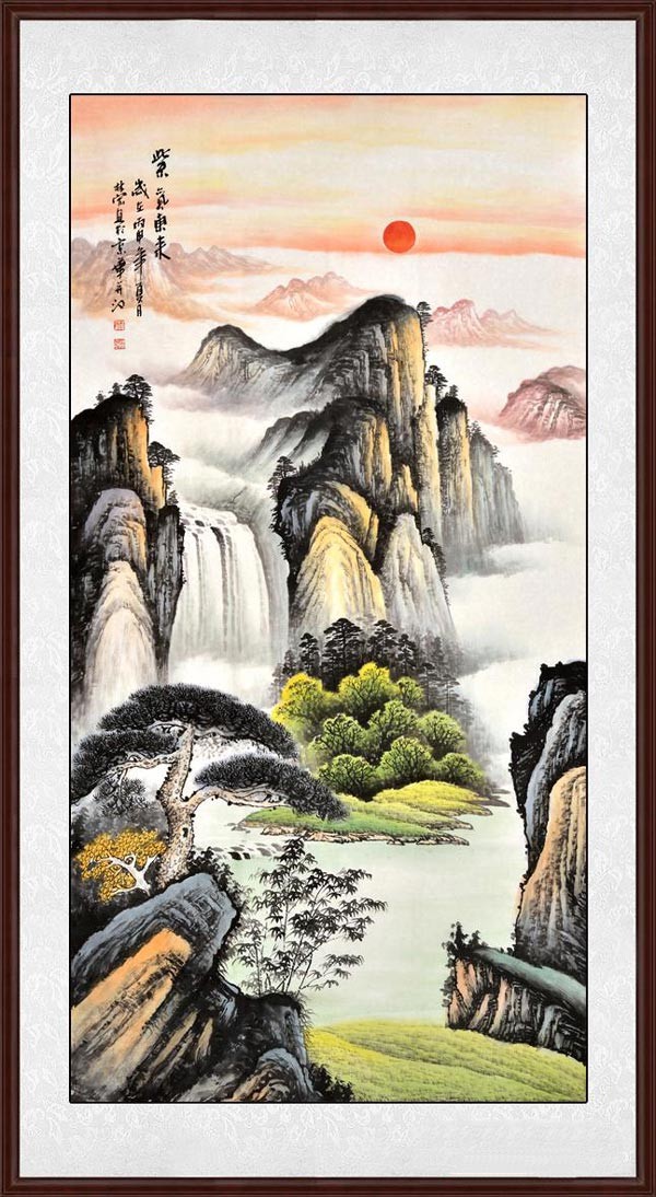 董事長辦公室設計時掛哪些裝飾畫，可以襯托出品味和修養(yǎng)《紫氣東來》